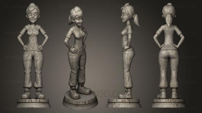 Figurines of girls (STKGL_0163) 3D model for CNC machine